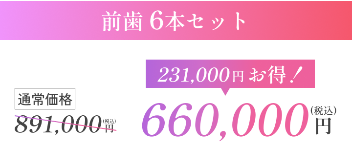 前歯6本セット