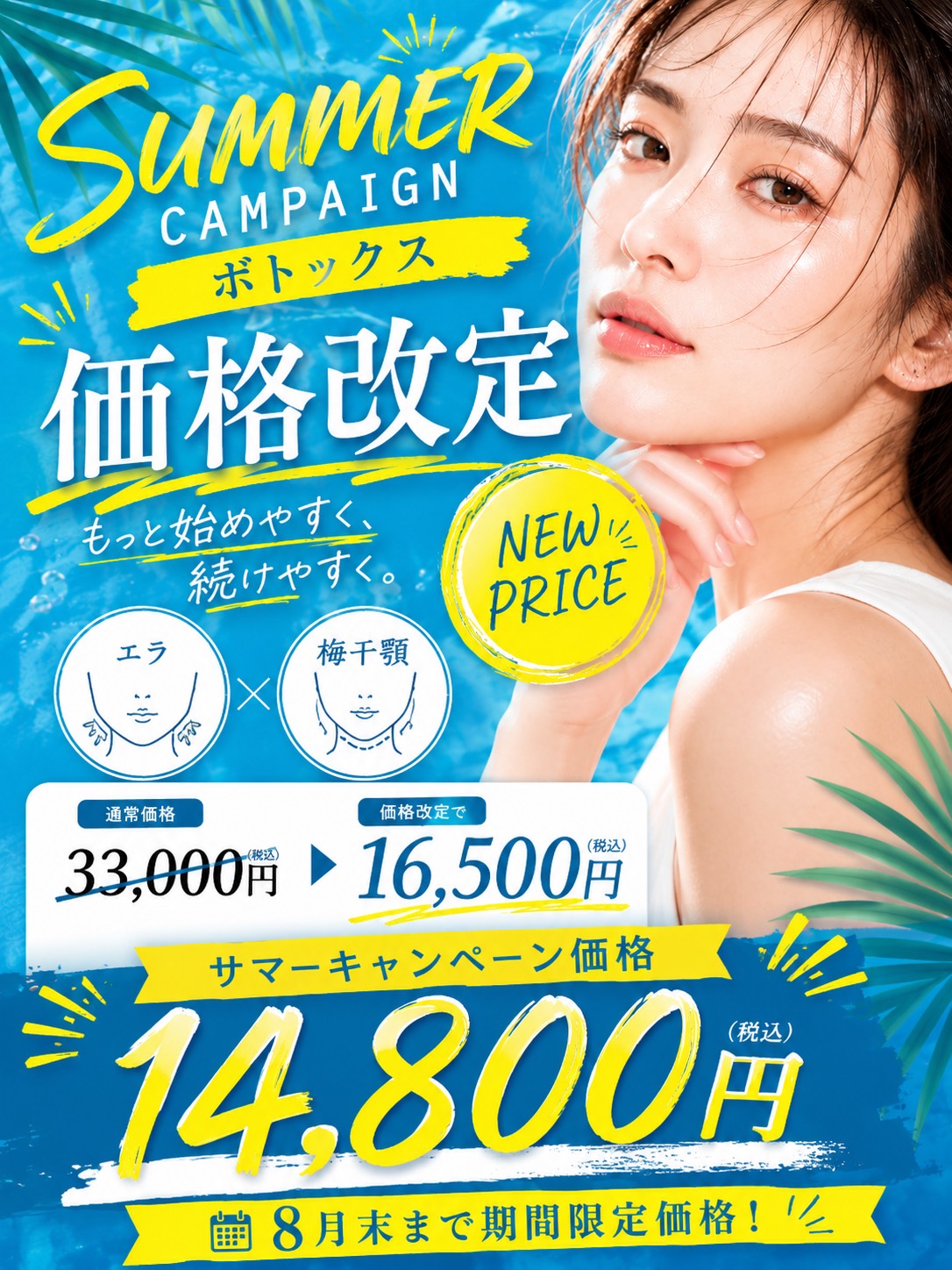 ボトックス価格改定