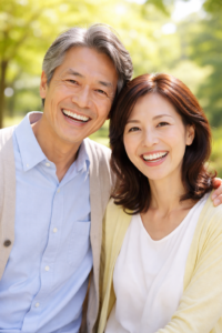 インプラント治療後に自然な仕上がりとなった口元